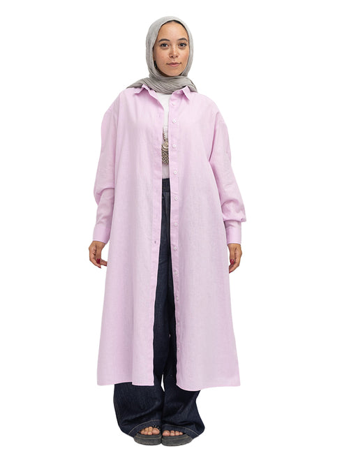 Lilac Linen Dress Shirt