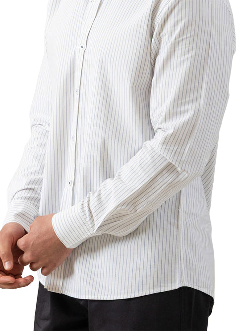 قميص اكسفورد مقلم - تصميم 5 - ميديفال بلو