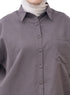 Magnet Pocket Over Size Linen Shirt
