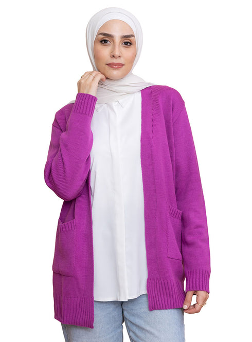 كارديجان سادة بجيب - موف