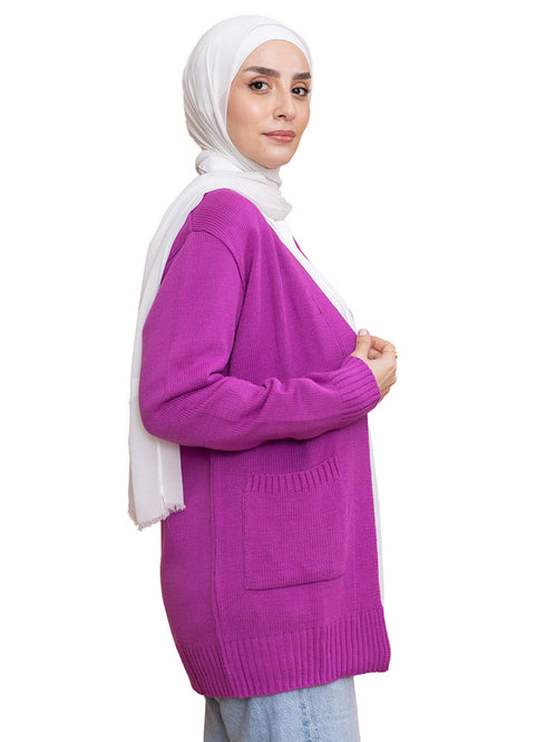 كارديجان سادة بجيب - موف