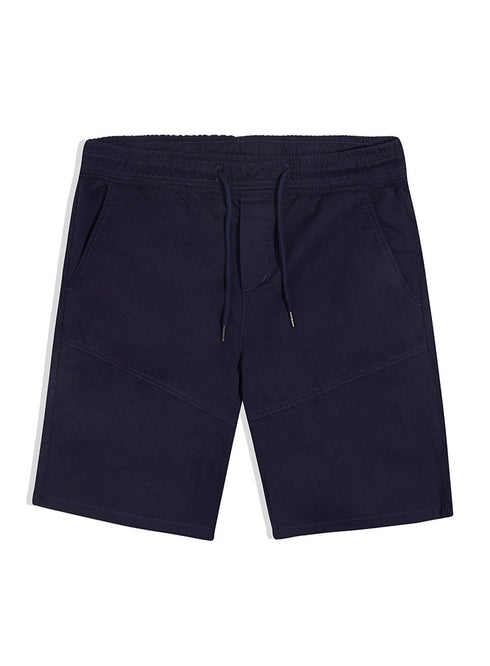 Navy Gabardine Short