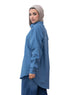 Ocean Pocket Over Size Linen Shirt