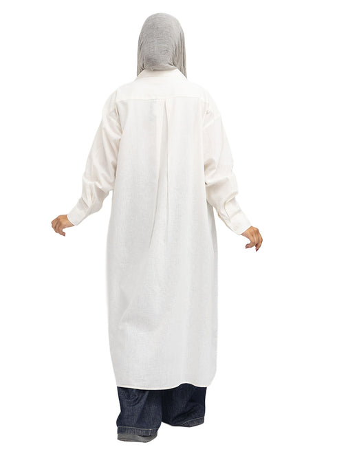 Off-White Linen Dress Shirt