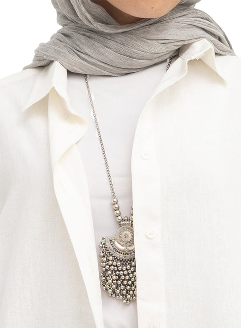 Off-White Linen Dress Shirt