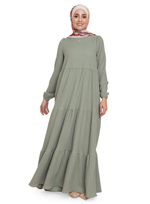 فستان سادة - أوليف