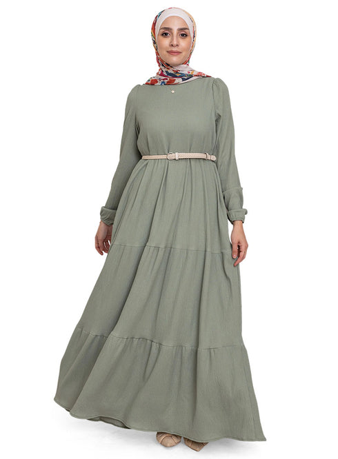 فستان سادة - أوليف