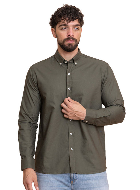 Olive Oxford Shirt