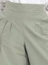 Olive Poplin Wide Leg Pants