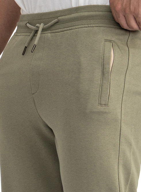 Olive Zipper-Melton Wide Leg