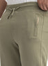 Olive Zipper-Melton Wide Leg