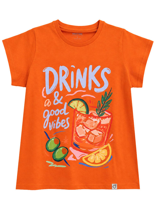 Orange-Design 5 Printed Short-Sleeve