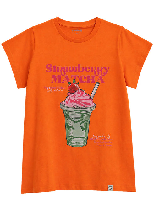 Orange-Design 8 Printed Short-Sleeve