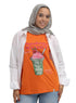 Orange-Design 8 Printed Short-Sleeve