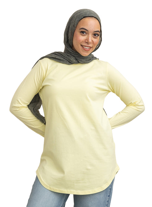 Pastel Yellow Cur.Long-Sleeve