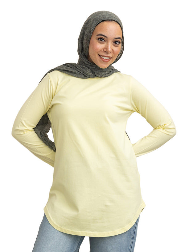 Pastel Yellow Cur.Long-Sleeve