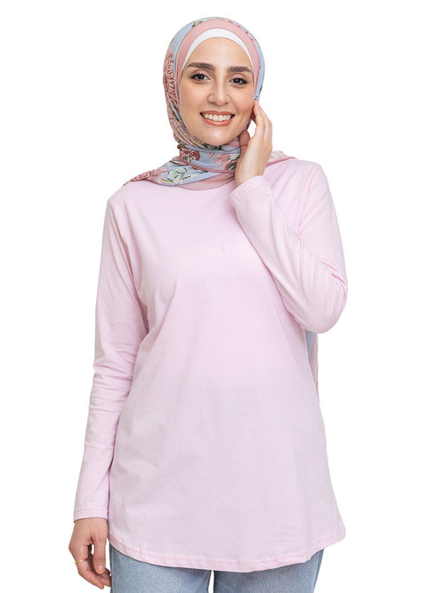 تي شيرت كم طويل كيرف - بينك