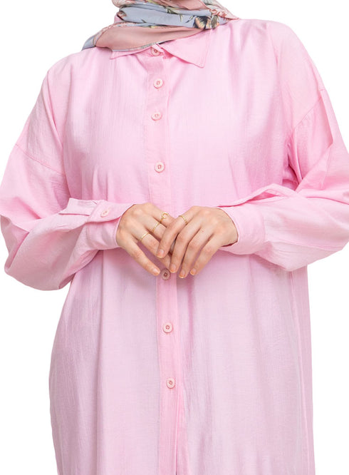 قميص طويل - روز