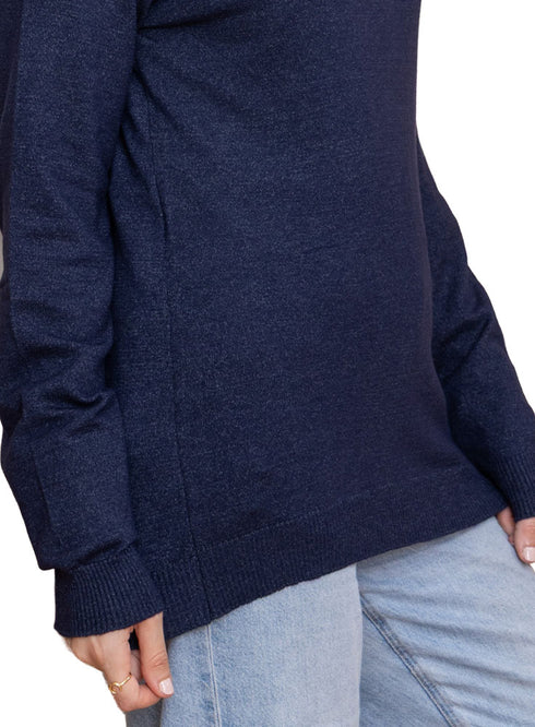 SH-Indigo Round Knit Pullover