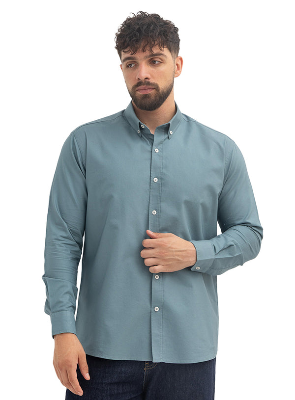 Silver Blue Oxford Shirt
