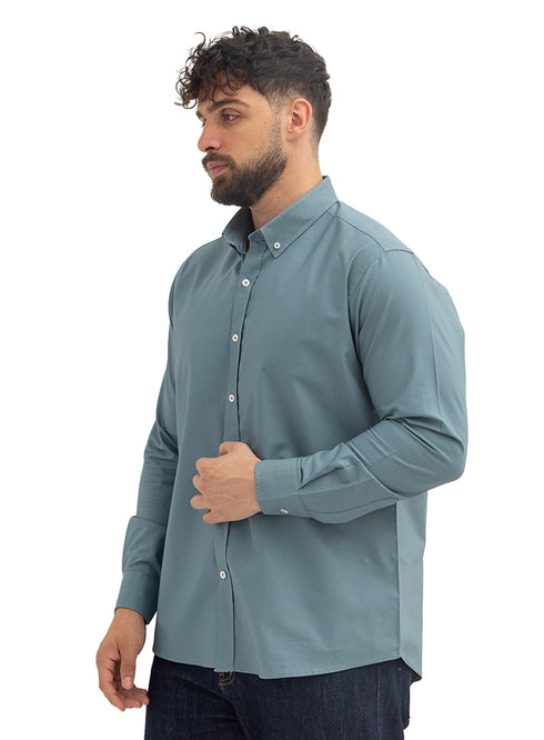 Silver Blue Oxford Shirt