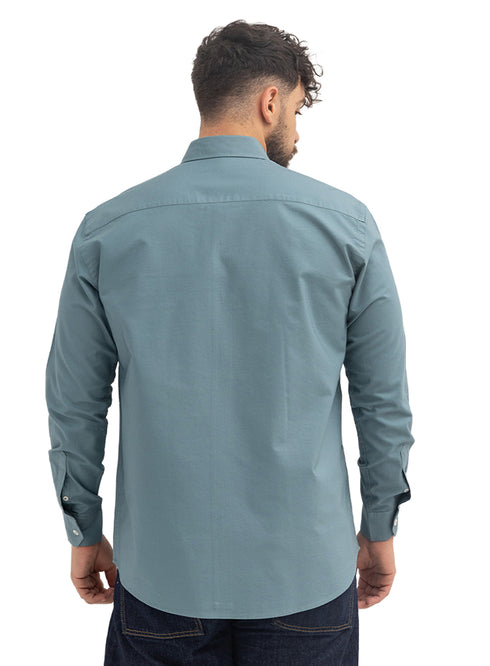 Silver Blue Oxford Shirt