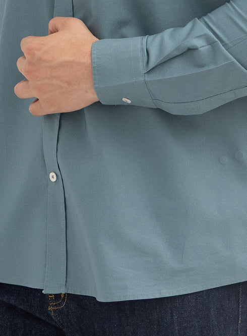 Silver Blue Oxford Shirt