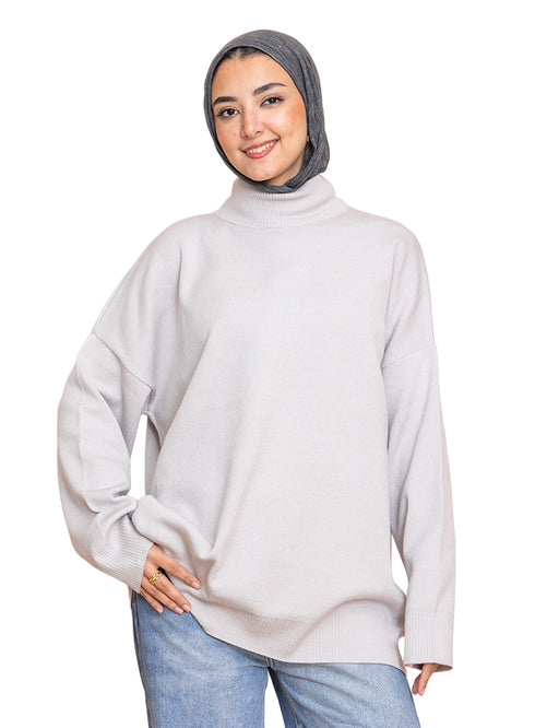 هاف كول اوفر سايز - سيلفر