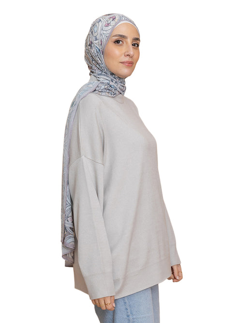 هاف كول اوفر سايز - سيلفر