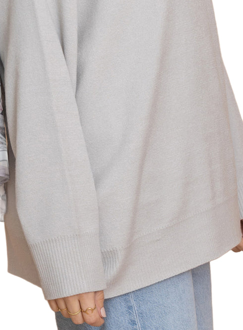 هاف كول اوفر سايز - سيلفر