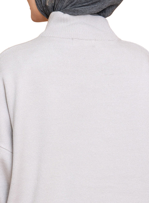 هاف كول اوفر سايز - سيلفر