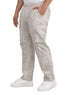 Silver Printed Gabardine Cargo Pants