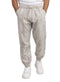 Silver Printed Gabardine Elastic Pants