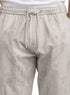 Silver Printed Gabardine Elastic Pants