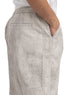 Silver Printed Gabardine Elastic Pants