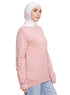 Soft Pink Round Knit Pullover