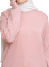 Soft Pink Round Knit Pullover