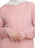 Soft Pink Round Knit Pullover