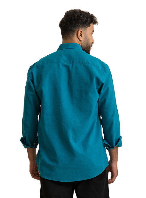 Tile Blue Linen Shirt