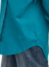 Tile Blue Pocket Over Size Linen Shirt