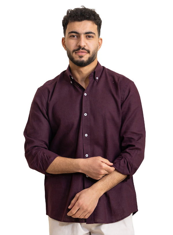 قميص كتان - فيوليت