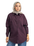 Violet Over Size Oxford Shirt