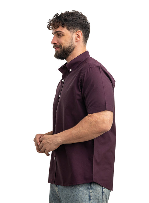 Violet Oxford Half Shirt