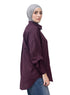 Violet Pocket Over Size Linen Shirt