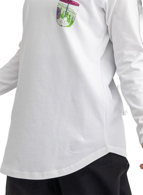 White-Design 4 Printed Long-Sleeve