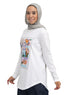 White-Design 8 Printed Long-Sleeve