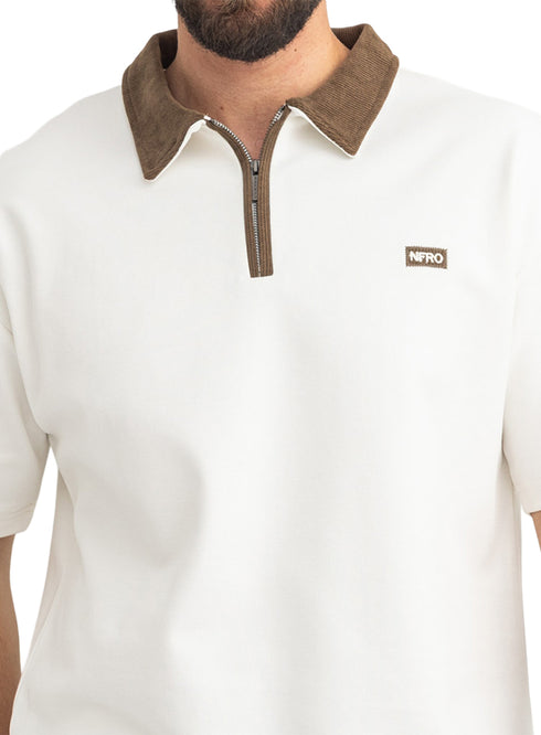White Design 3082 NF-Polo Neck T-Shirt