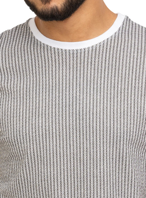 White Printed Round T-Shirt Design 1