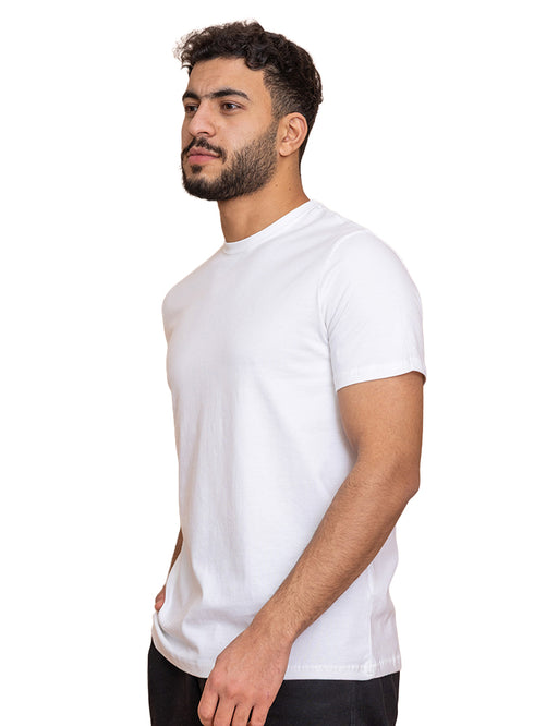 White Relaxed Round T-Shirt