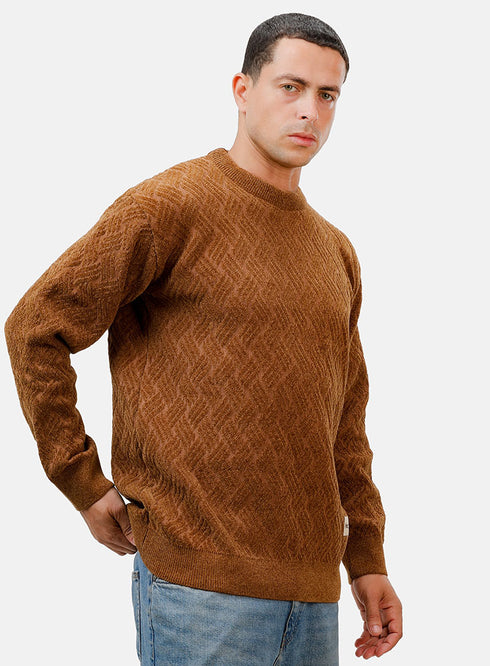 بلوفر برقبة دائرية - تصميم 2412 - وود